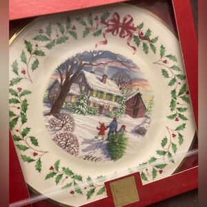 NIB Lenox Bring Home Christmas 2000 Limited Edition Holiday China Plate